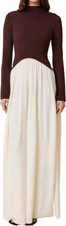 Solid & Striped Soglio Long Sleeve Dress In Raisin Brown