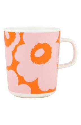 Marimekko Oiva Unikko Mug in Orange at Nordstrom, Size One Size Oz