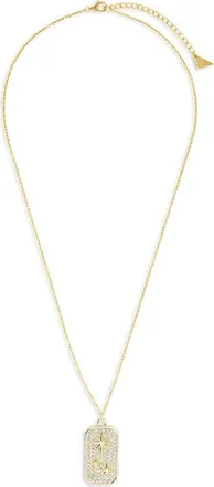Sterling Forever Pav9 Cubic Zirconia North Star Pendant Necklace in Gold at Nordstrom