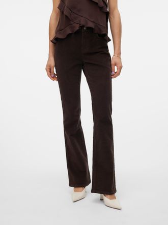 Vero Moda Cordhose VERO MODA VMFLASH MR FLARED CORDUROY PANTS NOOS, Damen, Gr. 30, L&auml;nge 32, chocolate torte, Cord, Obermaterial: 98% Baumwolle, 2% Elasthan, un