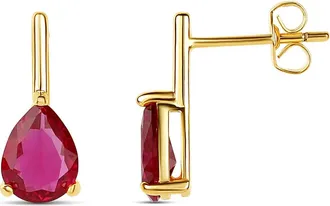SHYMI Pear Stone Mini Drop Earrings in Pink Gold at Nordstrom