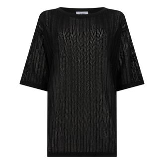 Alpha Studio T-Shirts, female, Black, Size: XL Loose-fitting T-shirt