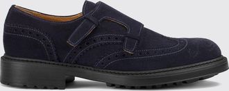 Doucal's Monk strap in pelle scamosciata con doppia fibbia e punta tonda
