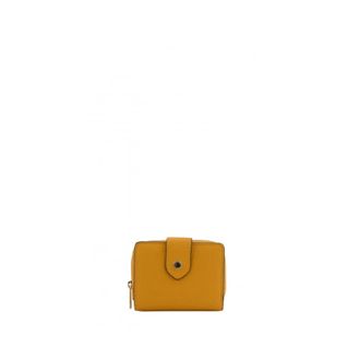 Pourchet Accessoires, Dames, Geel, ONE Size, Leer, Club Flap Wallet