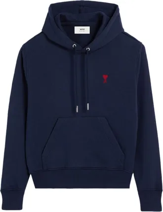 Ami Navy Blue Ami De Coeur Hoodie