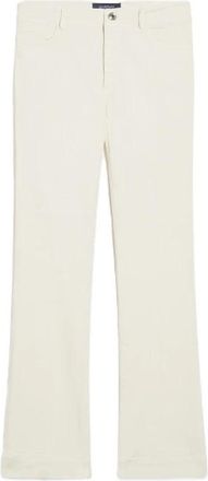Max Mara Katoenen Broek - Dames - Wijde Broeken - Wit - W26 - Katoen - Broeken