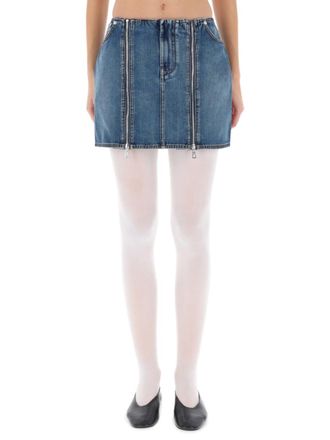 Jean Paul Gaultier Denim Solid Mini Skirt