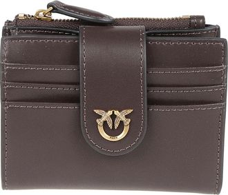 Pinko Multifunctionele Portemonnee - Dames - Portefeuilles - Bruin - ONE Size - Leer - Accessoires
