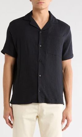 Joe's Gauze Camp Shirt in Black at Nordstrom Rack, Size Xx-Large