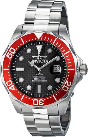 Invicta Pro Diver Grand Diver Black Carbon Fiber Dial Mens Watch 12565