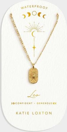 Katie Loxton Leo Waterproof Gold Zodiac Necklace at Nordstrom