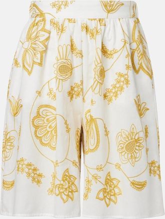 Eres Chandra embroidered cotton-blend Bermuda shorts