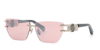 Philipp Plein SPP239M 579X Womens Sunglasses Silver Size 62
