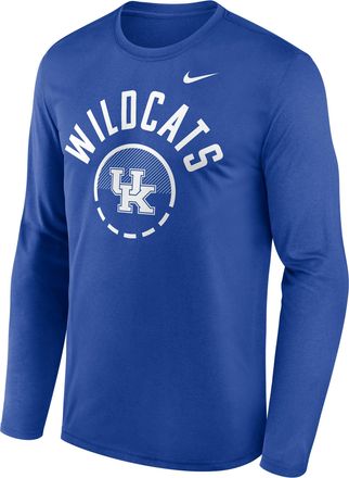 Nike Kentucky Courtside Nike Mens Dri-FIT College Long-Sleeve T-Shirt in Blue | 02TJ4EVNKY-FFP