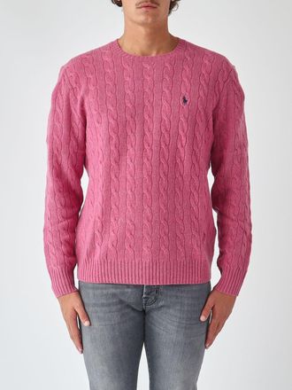 Polo Ralph Lauren Maglia girocollo in lana e cashmere con logo Pony ricamato