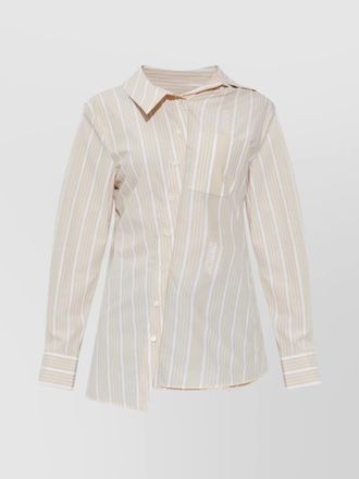 Jacquemus pablo striped asymmetric spread collar shirt