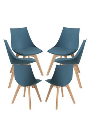 Regalos Miguel Regalos Miguel - Packs Sillas Comedor - Pack 6 Sillas Blok - Verde Azulado