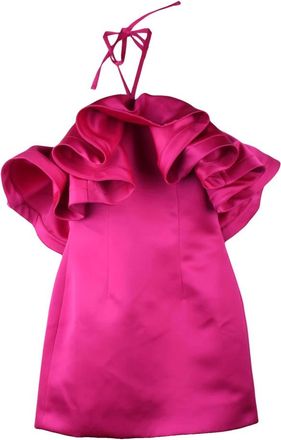 AZ FACTORY Korte Satijnen Jurk - Dames - Korte kleedjes - Roze - 2XS - Satijn - Kleedjes
