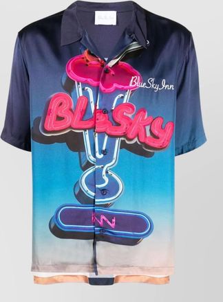 Blue Sky Inn printed viscose short-sleeve camp-collar shirt
