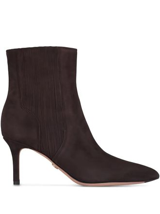 Veronica Beard Lila ankle boots - women - Calf Leather/Calf Leather/Calf Suede/Rubber - 10 - Brown