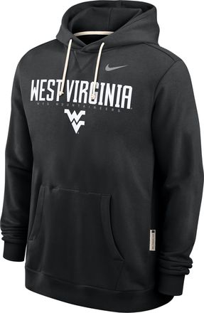 Nike West Virginia Sideline Nike Mens Dri-FIT College Pullover Hoodie in Black | 03AZ00AWVN-HSY