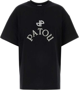 Patou Black Cotton Oversize T Shirt