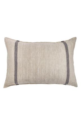 Pom Pom at Home Rory Linen Sham in Flax/Midnight at Nordstrom, Size Standard
