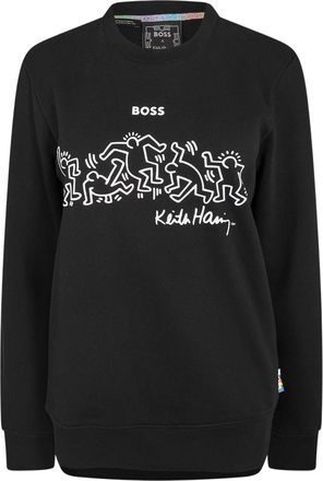 HUGO BOSS Dames-sweatshirt met Keith Haring-motief (Zwart)