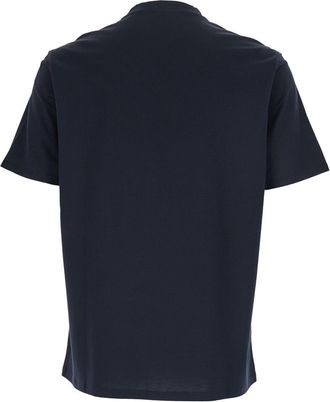 Emporio Armani Mens Crew Neck T-Shirt Blue Cotton T-Shirts And Polos