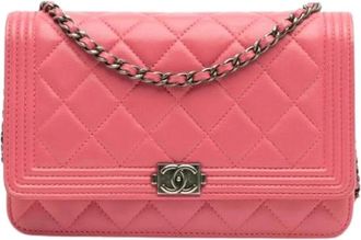 Chanel Pre-owned Cross Body Bags, female, Pink, Size: ONE SIZE Pre-owned Vintage Cross Body Bag