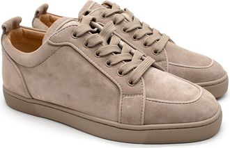 Christian Louboutin Mens Natural Rantulow Suede Trainers Size 41