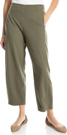 Max Studio Twill Knit Barrel Leg Pants in Sage at Nordstrom Rack, Size X-Small