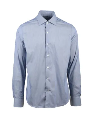Ghirardelli Ghirardelli Striped Cotton Shirt With Tailored Fit