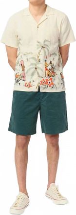 Bather Mens Corduroy Leisure Short In Pine