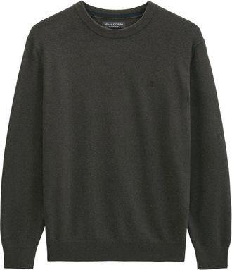 Marc O'Polo Gebreide Pullovers Lange Mouw - Heren - Ronde hals truien - Zwart - M - Katoen - Truien & Vesten
