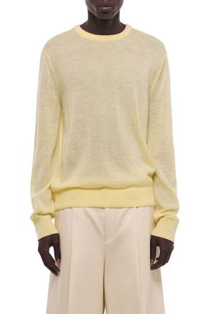 Helmut Lang Merino Wool Blend Sweater in Yellow at Nordstrom, Size Xx-Large