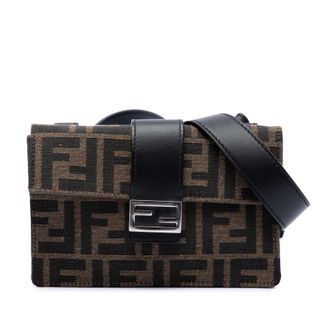 Fendi Pre-owned Fendi Zucca Canvas Convertible Baguette Pouch Ladies XBF0ZPZE0E3I6CCV