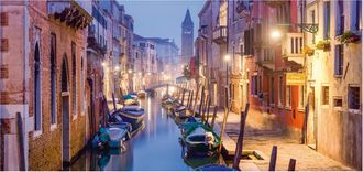 Schubiger M&ouml;bel Digitaldruck auf Glas Venedig am Abend