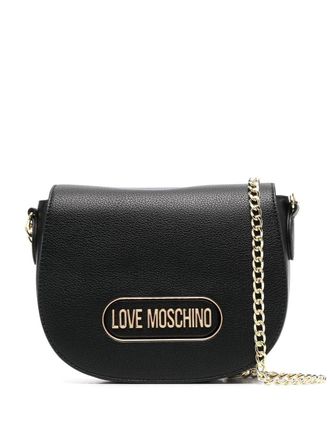 Love Moschino logo-plaque satchel bag - women - Polyurethane - OS - Black
