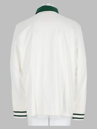 Dr&ocirc;le de Monsieur Long-Sleeve Cotton Polo Shirt - White
