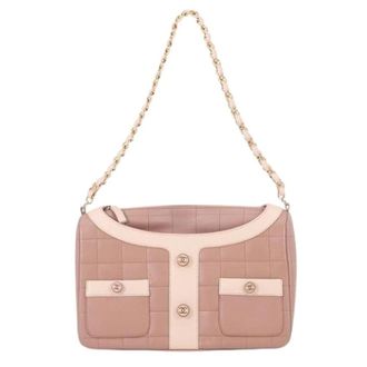 Chanel Pre-owned Vintage Shoulder Bag - Dames - Pre-owned - Roze - Maat: ONE Size Leer