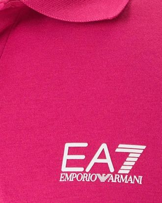Emporio Armani Mens Polo Shirt Core Identity Fuchsia Cotton T-shirts And Polos