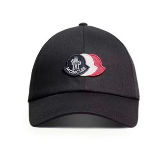 Moncler Triple Logo Cap - male - Moncler - Hats & Caps - Black - ONE SIZE - Accessories