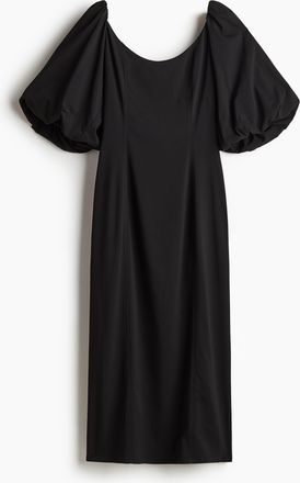H&M Kleid mit Ballonärmeln - Schwarz