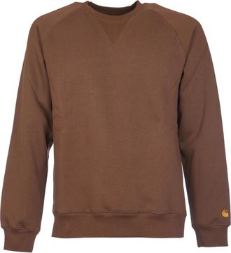 Carhartt Work in Progress Bruine Sweater Chase voor Mannen - Heren - Sweatshirts - Bruin - XL - Hoodies & sweatvesten