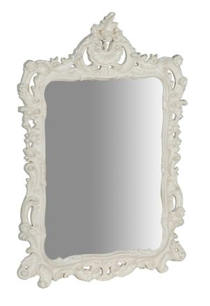 Biscottini International Biscottini - Espejo De Pared Espejo De Madera Blanco 106x70x8 Cm Made In Italy Espejo Decorativo Colgante Espejo Largo Vertical Horizontal