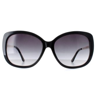 Calvin Klein Butterfly Womens Shiny Black Gold Grey Gradient CK22548S - One Size