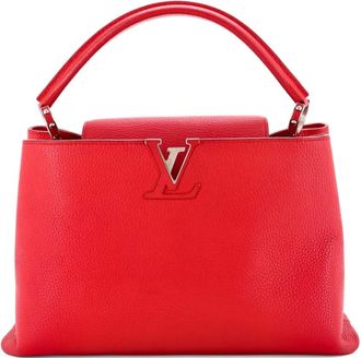 Louis Vuitton Capucines Bag Leather MM satchel - Rosso