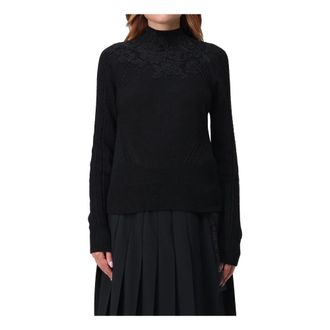 Emporio Armani Truien & Vesten, Dames, Zwart, M, Wol, Dolcevita Turtleneck