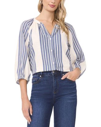 Vince Camuto Raglan Sleeve Button Down Blouse